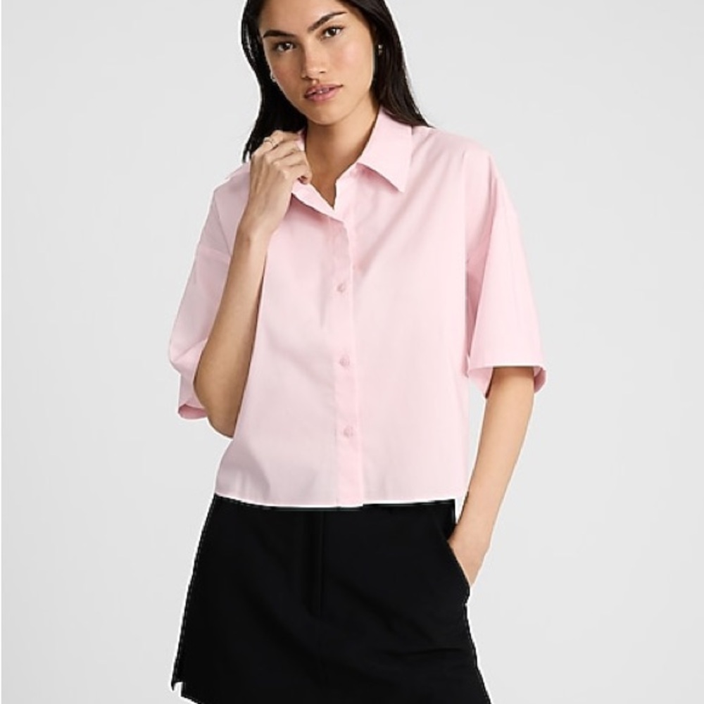Express Light Pink Button-Down Shirt